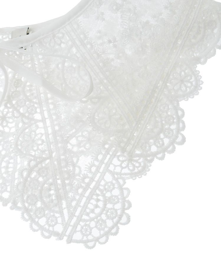 earth music&ecology「シアー刺繍レース付け襟」|その他|