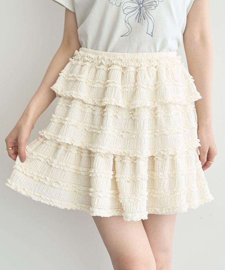 earth music&ecology「フリフリミニスカート」|スカート|