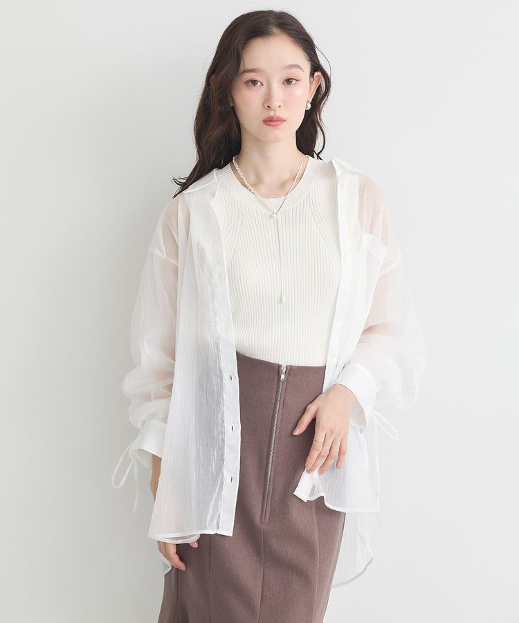 earth music&ecology「スネークチェーン&times;パールスライドロングネックレス」|ネックレス|