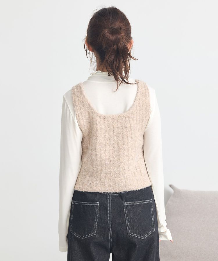 earth music&ecology「MIXカラーブークレニットビスチェ」|ベスト・ジレ|