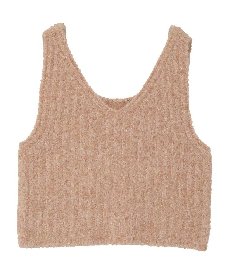 earth music&ecology「MIXカラーブークレニットビスチェ」|ベスト・ジレ|