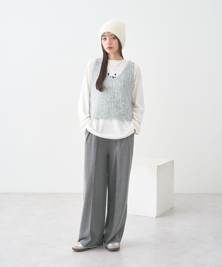 earth music&ecology「MIXカラーブークレニットビスチェ」|ベスト・ジレ|