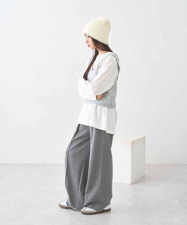 earth music&ecology「MIXカラーブークレニットビスチェ」|ベスト・ジレ|