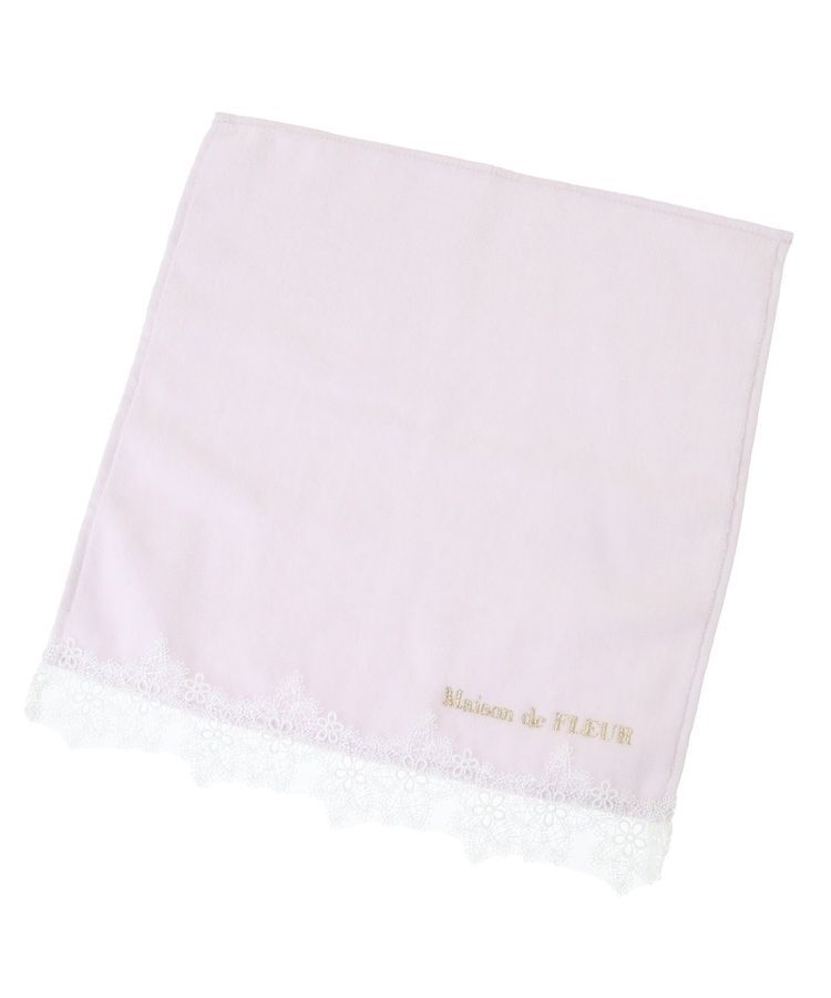 Maison de FLEUR「サイドレースタオルハンカチ」|ハンカチ|