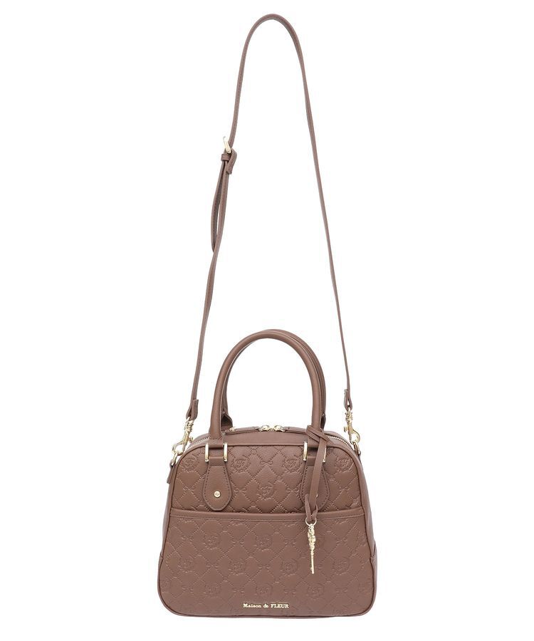 Maison de FLEUR「モノグラムトラペゾイドバッグ」|ハンドバッグ|