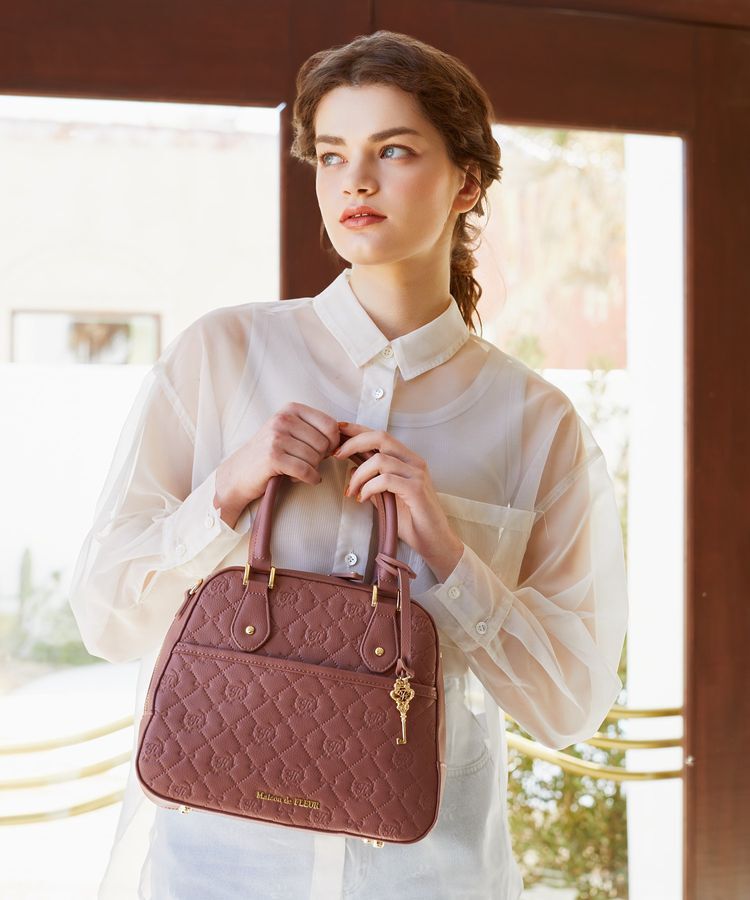 Maison de FLEUR「モノグラムトラペゾイドバッグ」|ハンドバッグ|Pram
