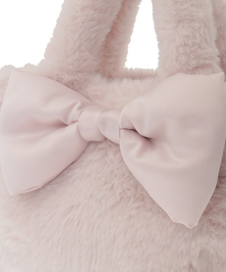 Maison de FLEUR「サテンリボンファー2Wayスクエアトートバッグ」|トートバッグ|