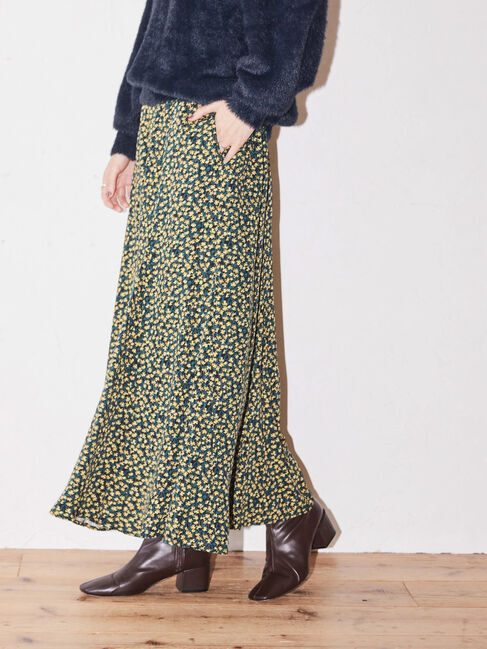  「マーメイドロングスカート」|スカート|フラワーブラック