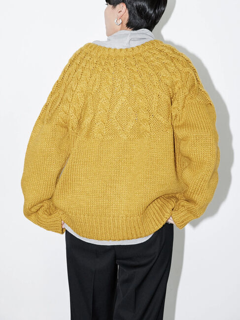  「2WAYポコポコケーブルニットカーディガン」|カーディガン|