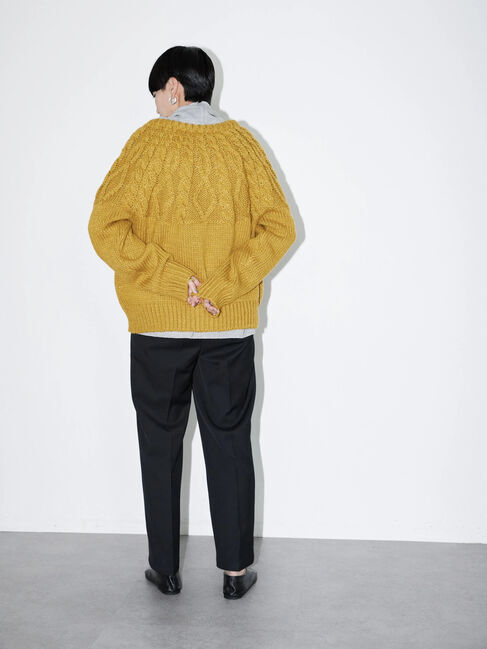  「2WAYポコポコケーブルニットカーディガン」|カーディガン|