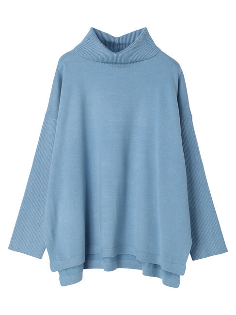  「パチパチしにくいハイネックBIGニットプルオーバー」|ニット・セーター|