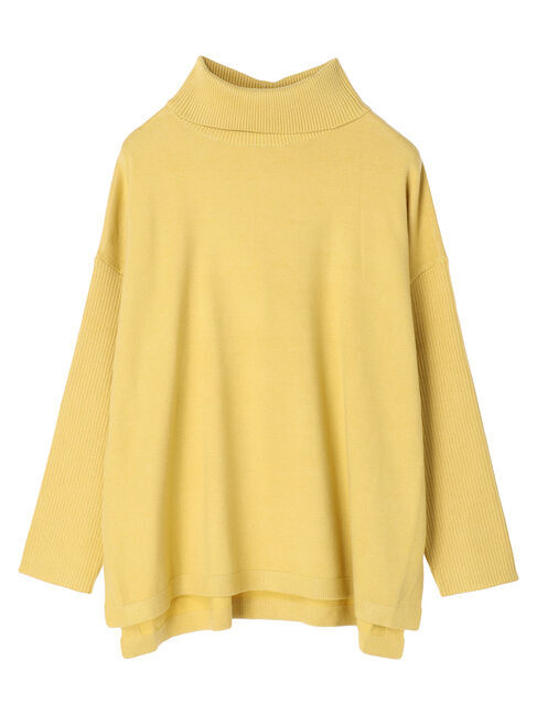  「パチパチしにくいハイネックBIGニットプルオーバー」|ニット・セーター|