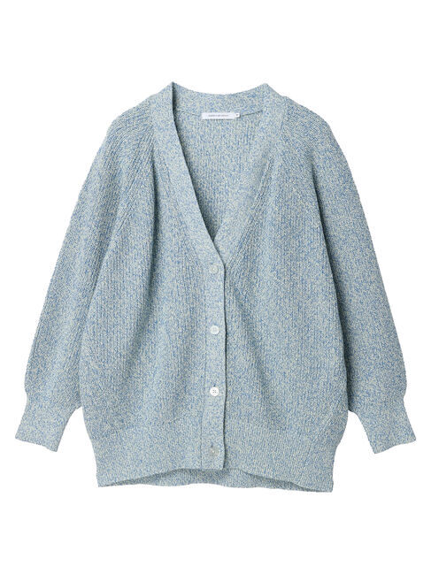  「片畦Mixニットカーディガン」|カーディガン|