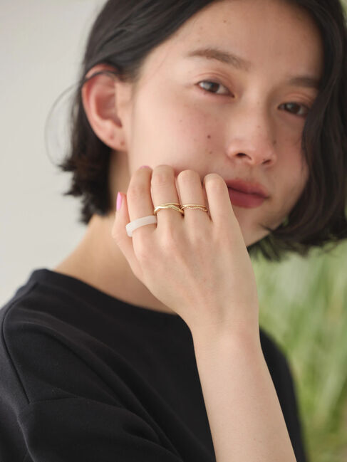 AMERICAN HOLIC「5SET　アクリル&times;メタルリング」|リング|Ivory