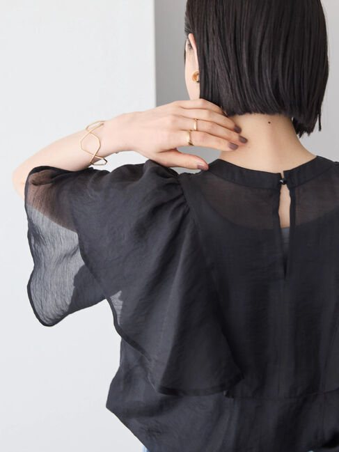 AMERICAN HOLIC「接触冷感シアーフリルブラウス」|シャツ・ブラウス|