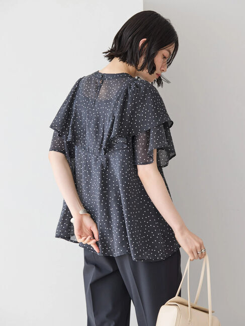 AMERICAN HOLIC「接触冷感シアーフリルブラウス」|シャツ・ブラウス|