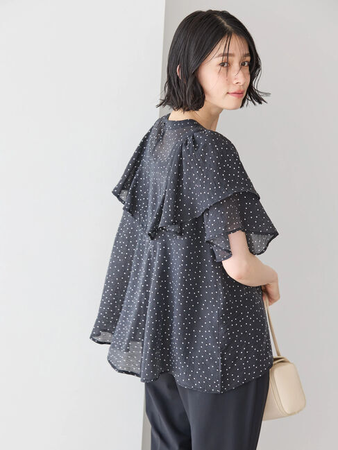 AMERICAN HOLIC「接触冷感シアーフリルブラウス」|シャツ・ブラウス|