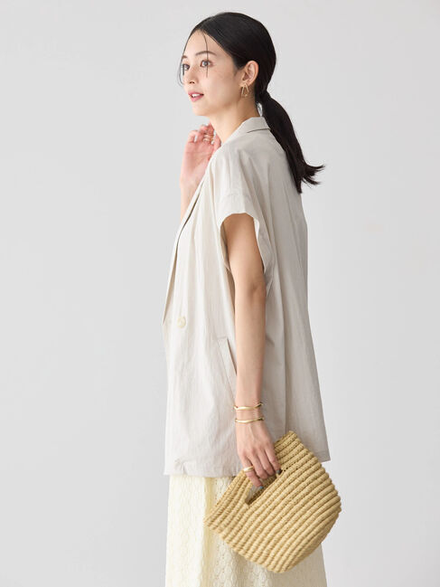 AMERICAN HOLIC「接触冷感Wボタンジレ」|テーラードジャケット|