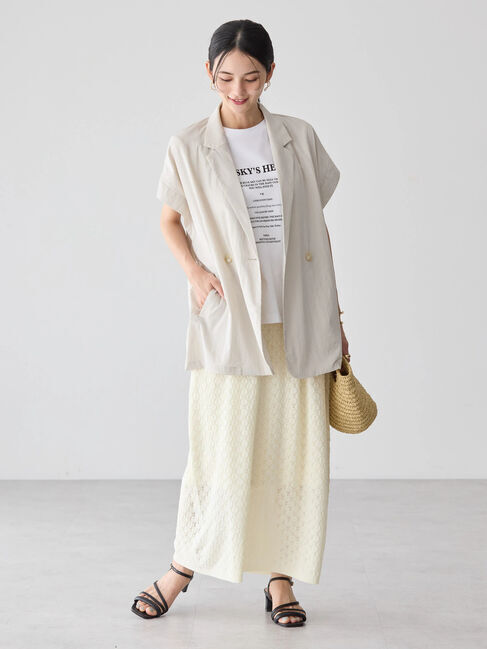 AMERICAN HOLIC「接触冷感Wボタンジレ」|テーラードジャケット|