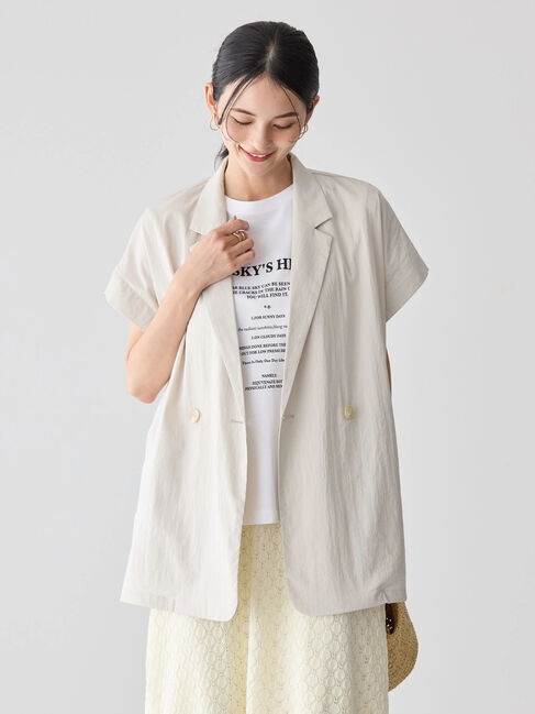 AMERICAN HOLIC「接触冷感Wボタンジレ」|テーラードジャケット|