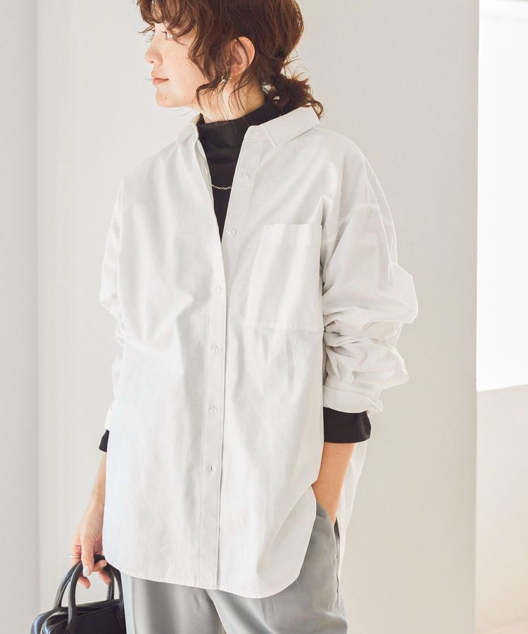 AMERICAN HOLIC「UVカットリサイクルコットンオックスシャツ」|シャツ・ブラウス|Off White