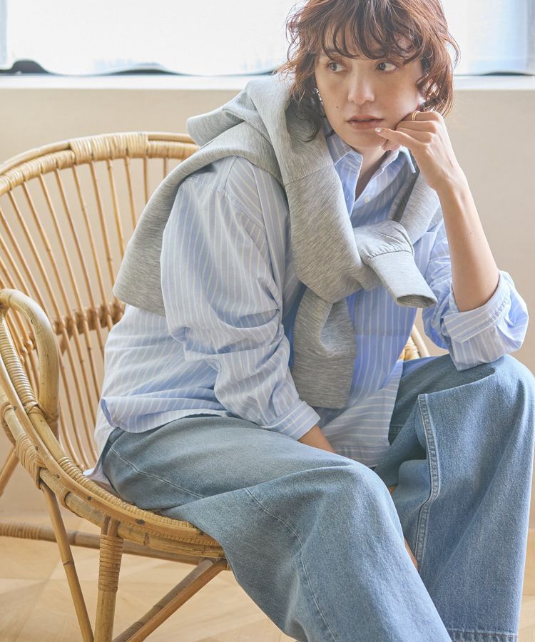 AMERICAN HOLIC「UVカットリサイクルコットンオックスシャツ」|シャツ・ブラウス|