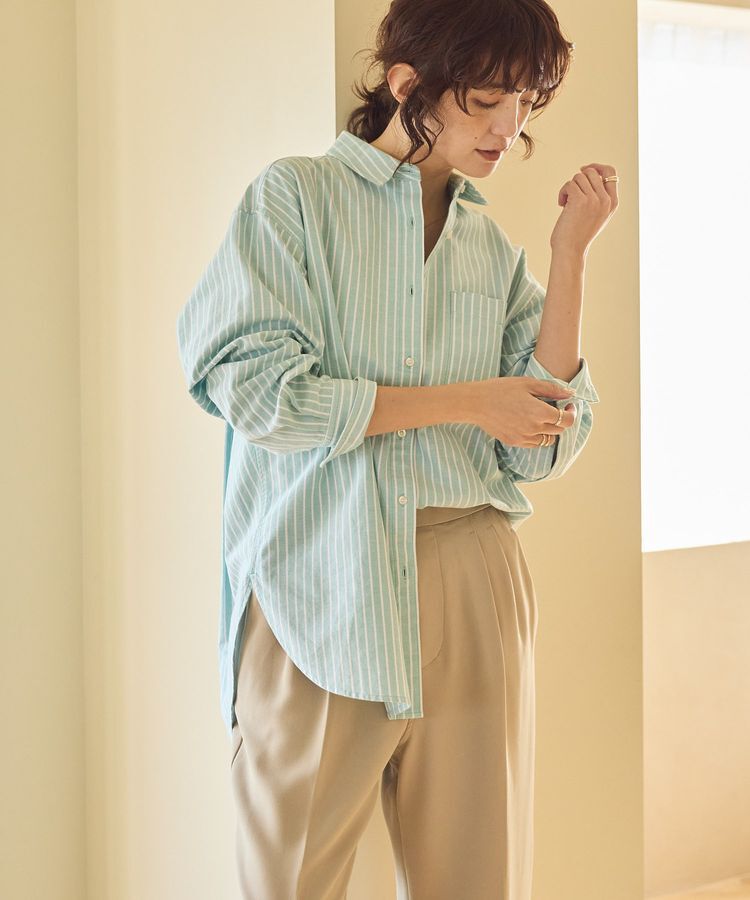 AMERICAN HOLIC「UVカットリサイクルコットンオックスシャツ」|シャツ・ブラウス|