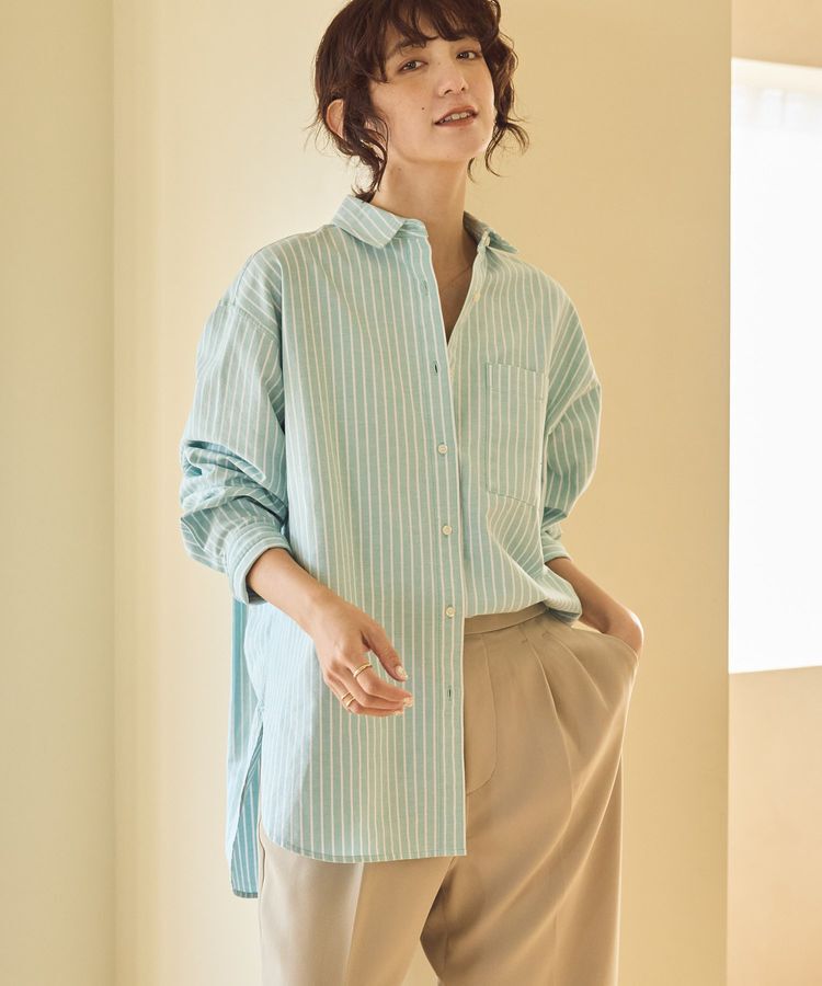 AMERICAN HOLIC「UVカットリサイクルコットンオックスシャツ」|シャツ・ブラウス|