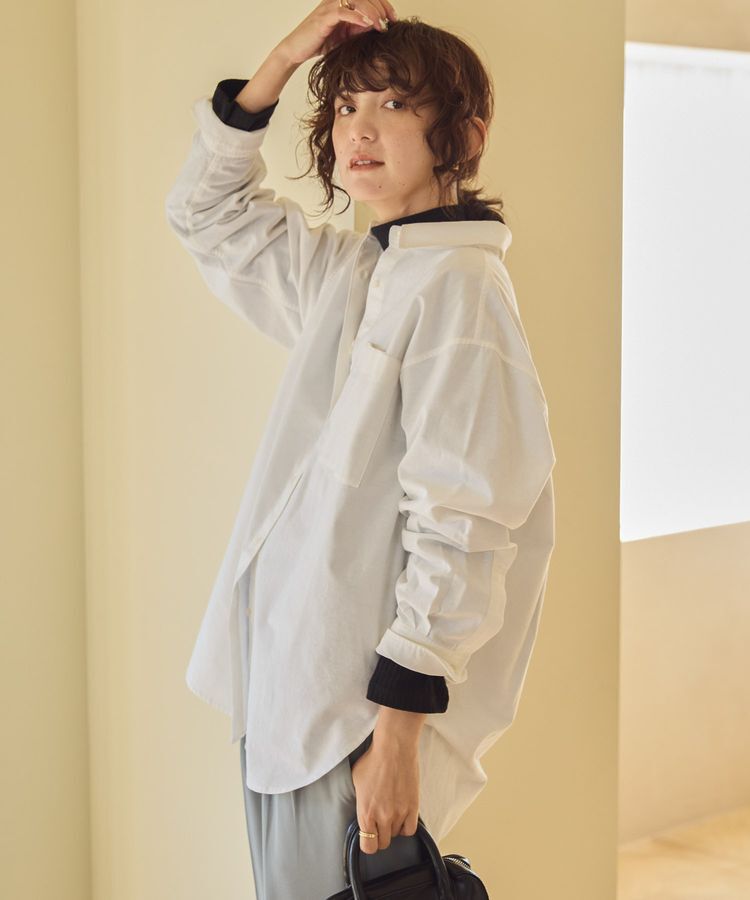 AMERICAN HOLIC「UVカットリサイクルコットンオックスシャツ」|シャツ・ブラウス|