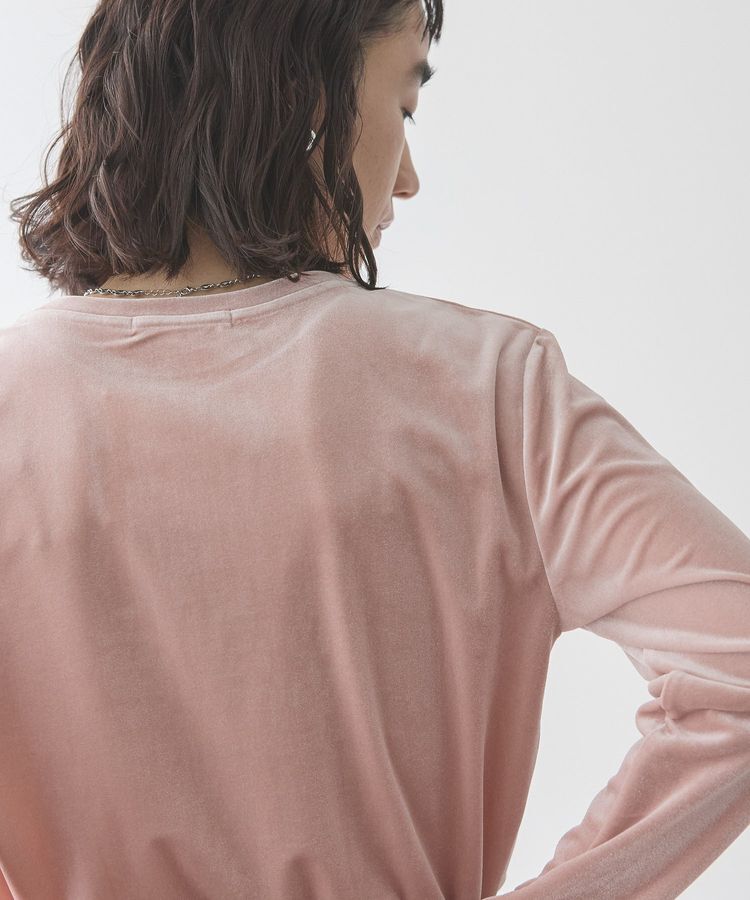 AMERICAN HOLIC「ベロアクルーネックカットプルオーバー」|Tシャツ・カットソー|