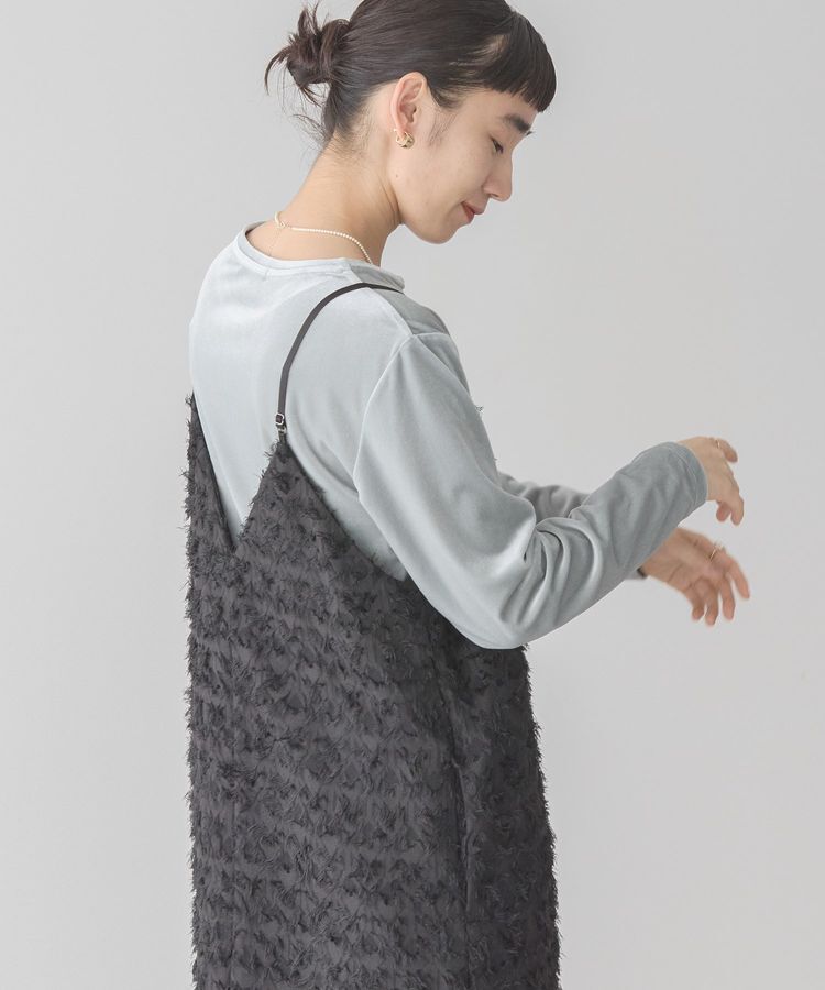 AMERICAN HOLIC「ベロアクルーネックカットプルオーバー」|Tシャツ・カットソー|