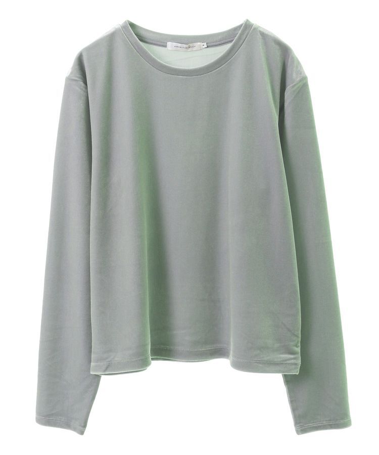 AMERICAN HOLIC「ベロアクルーネックカットプルオーバー」|Tシャツ・カットソー|