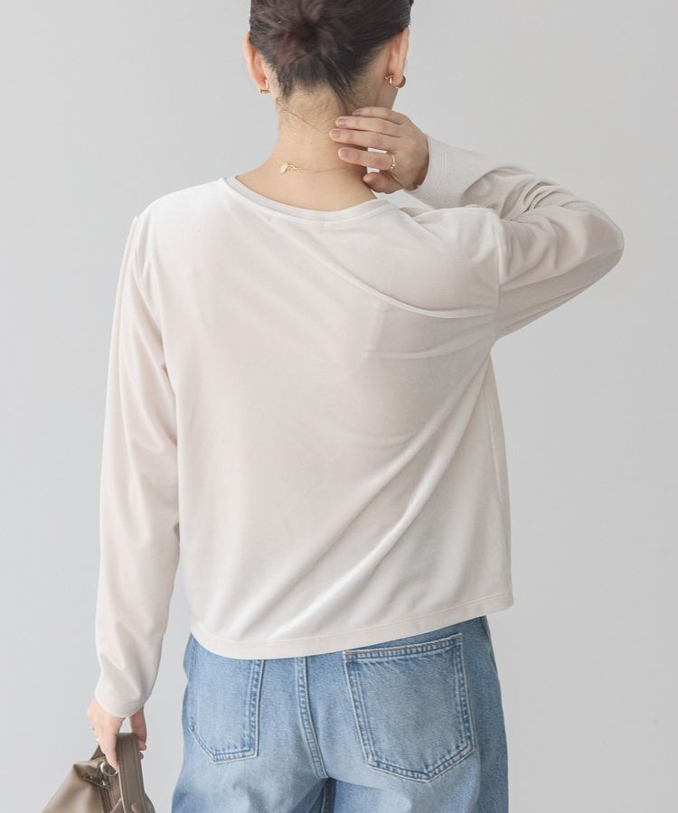 AMERICAN HOLIC「ベロアクルーネックカットプルオーバー」|Tシャツ・カットソー|