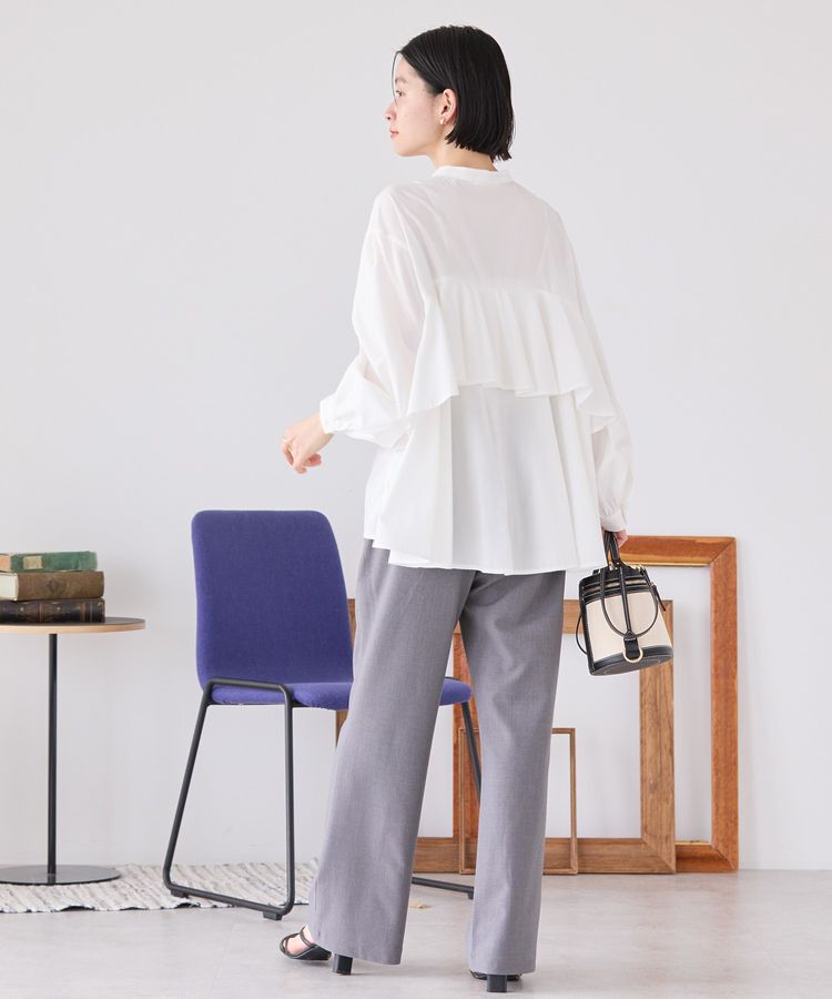 AMERICAN HOLIC「バックフリルバンドカラーシャツ」|シャツ・ブラウス|