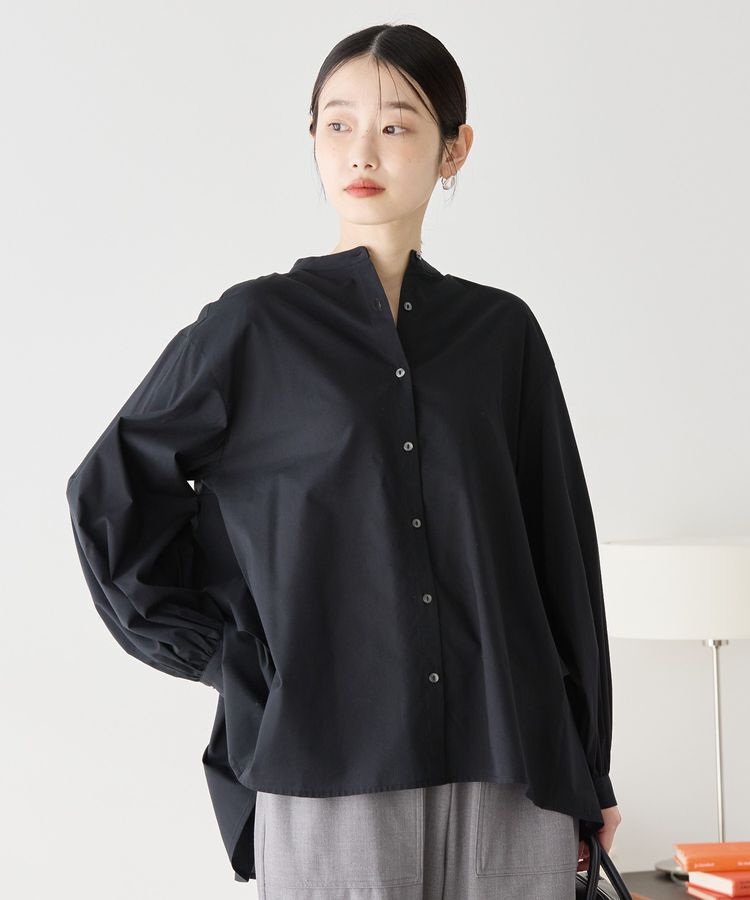AMERICAN HOLIC「バックフリルバンドカラーシャツ」|シャツ・ブラウス|