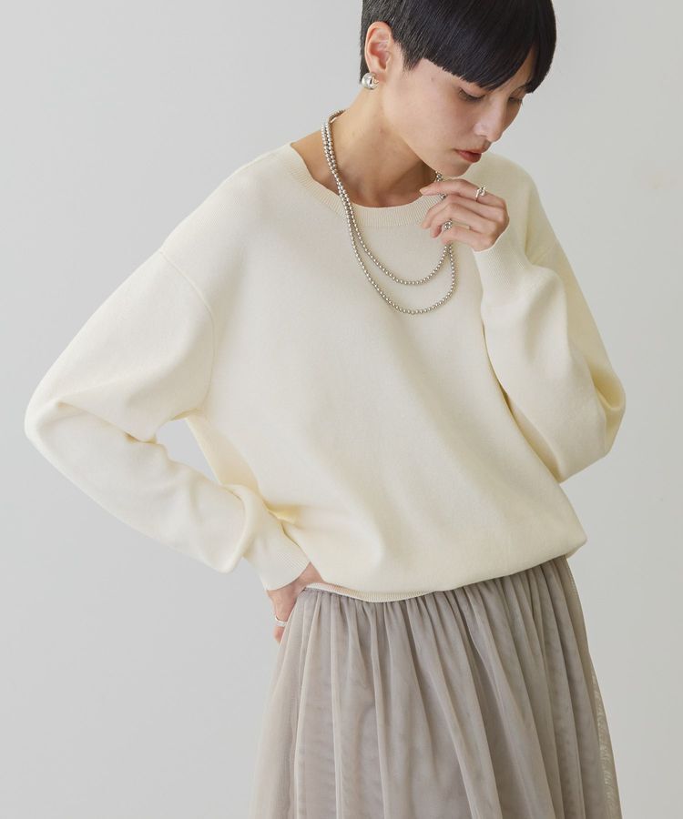 AMERICAN HOLIC「スウェットライクニットプルオーバー」|ニット・セーター|Ivory