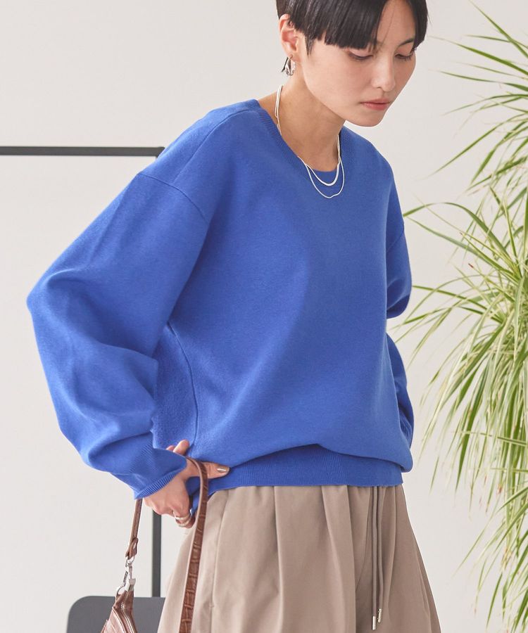 AMERICAN HOLIC「スウェットライクニットプルオーバー」|ニット・セーター|Blue