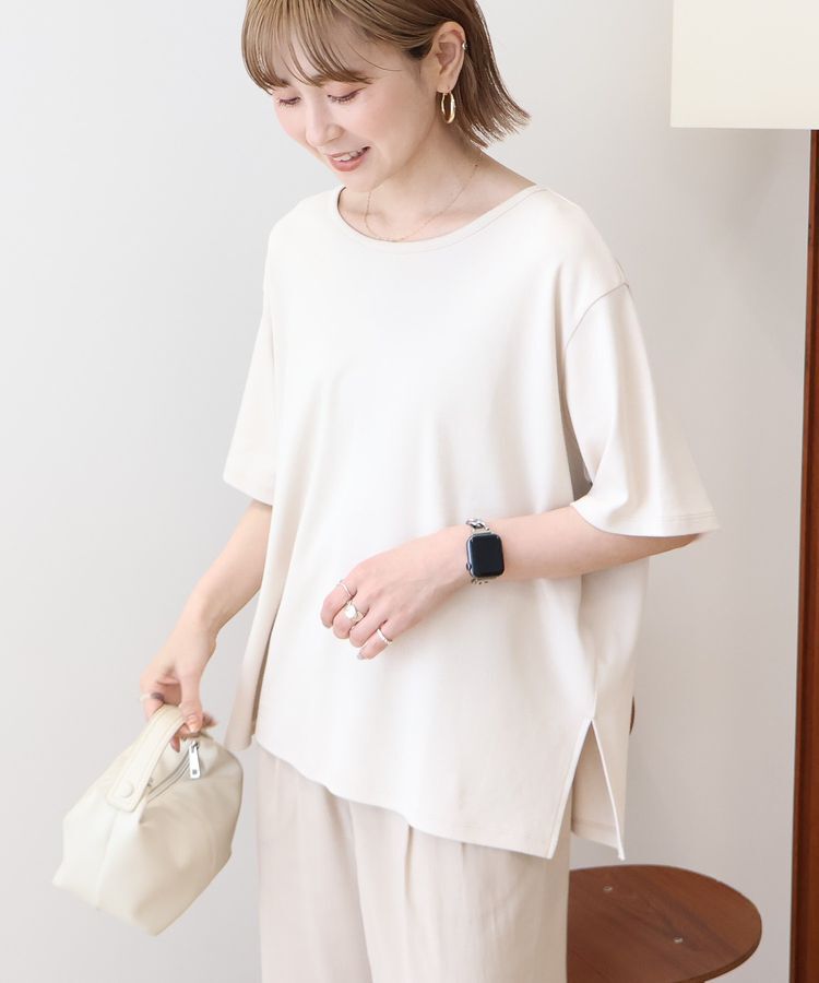 AMERICAN HOLIC「バックスリットTシャツ」|Tシャツ・カットソー|Light beige