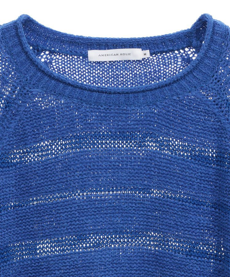 AMERICAN HOLIC「透かし編みニットプルオーバー」|ニット・セーター|