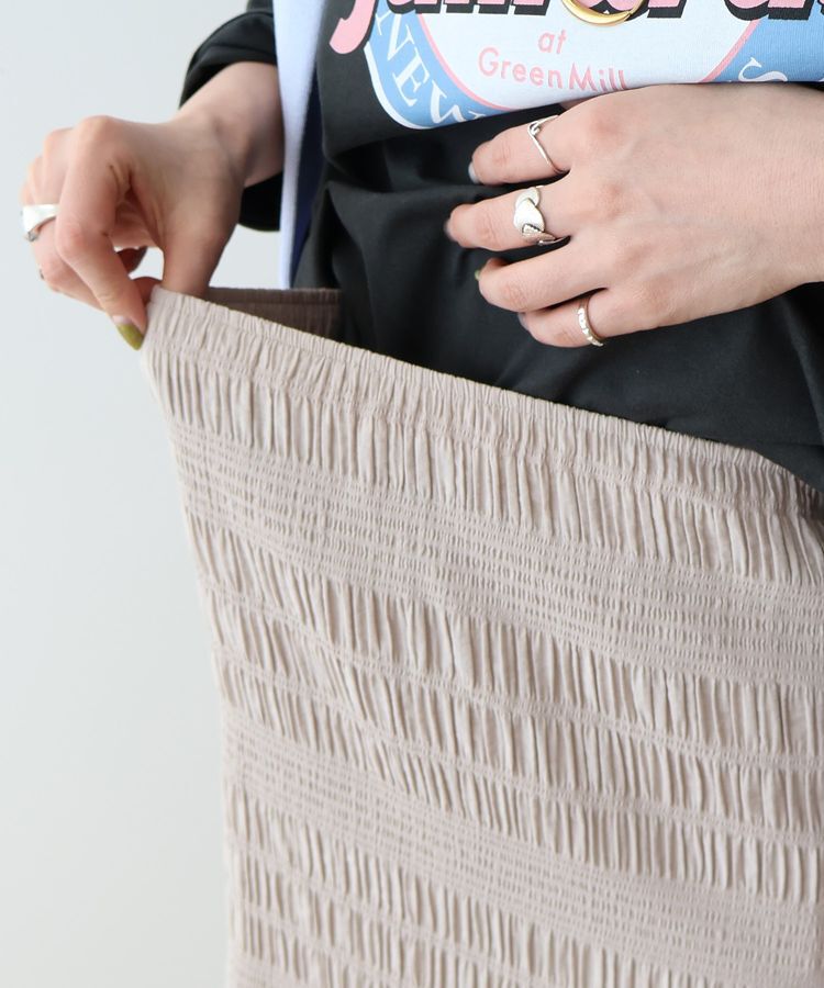 AMERICAN HOLIC「シャーリングタイトスカート」|タイト|