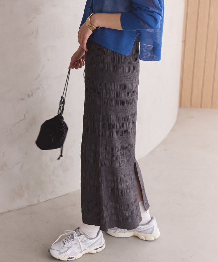 AMERICAN HOLIC「シャーリングタイトスカート」|タイト|