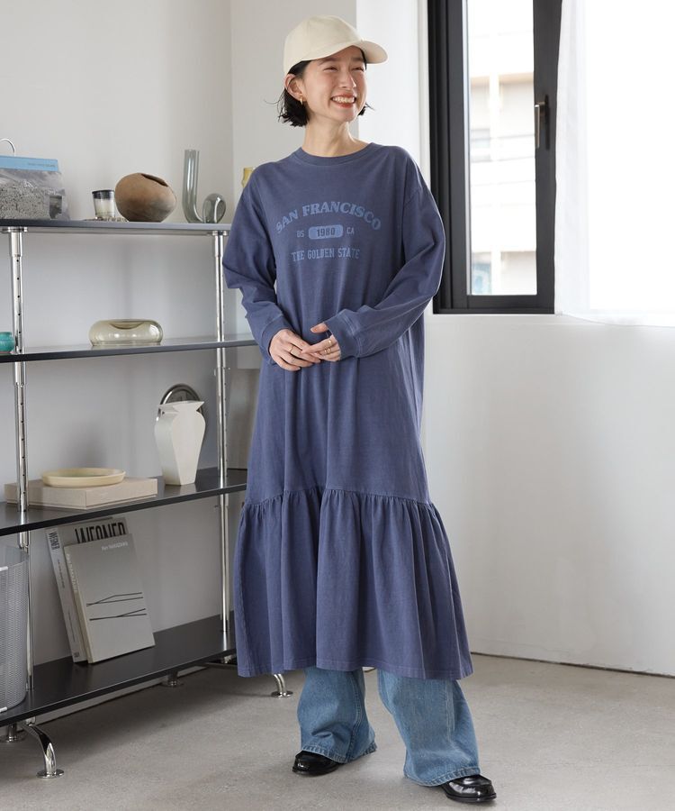 AMERICAN HOLIC「丈違いロゴティアードカットワンピース」|ワンピース|