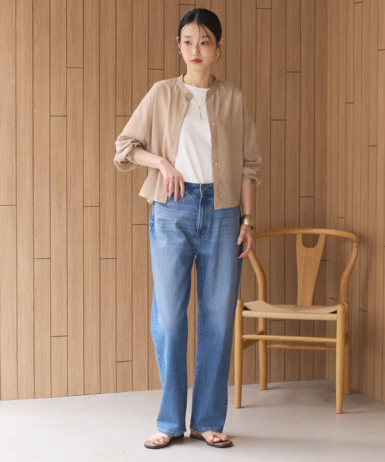 AMERICAN HOLIC「きれいめコットンベーシックTシャツ(5分袖)」|Tシャツ・カットソー|