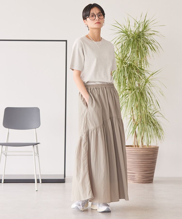 AMERICAN HOLIC「きれいめコットンベーシックTシャツ(5分袖)」|Tシャツ・カットソー|