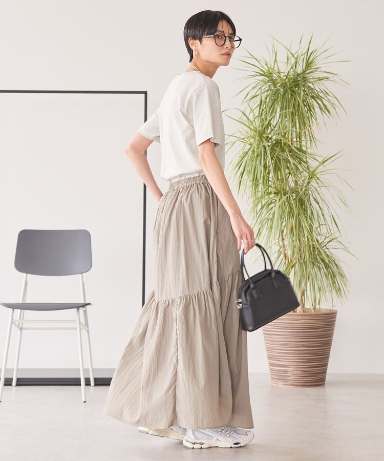 AMERICAN HOLIC「きれいめコットンベーシックTシャツ(5分袖)」|Tシャツ・カットソー|