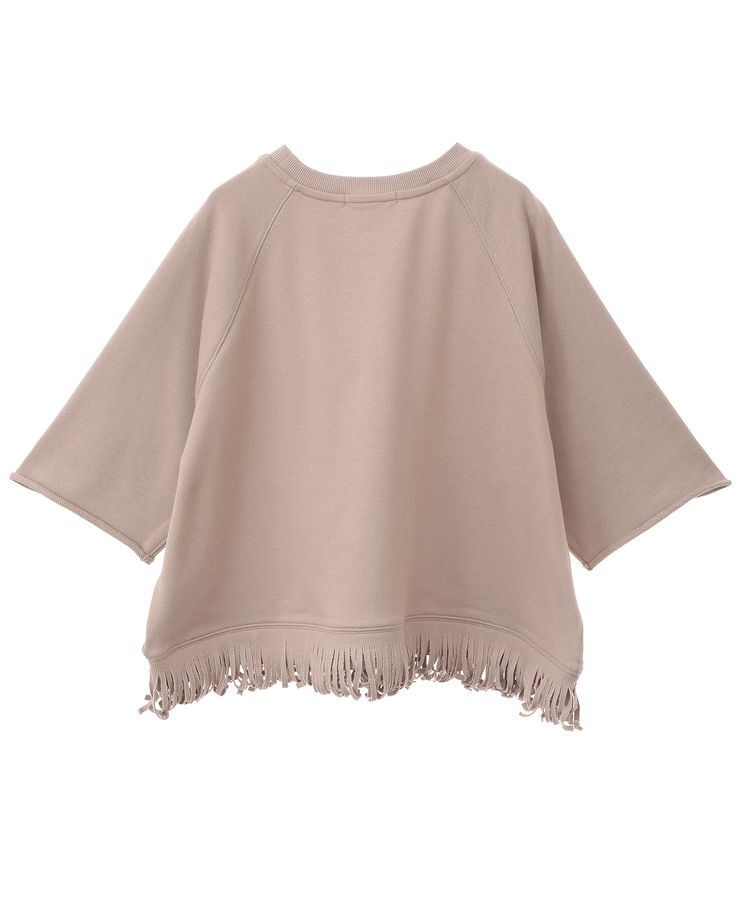 AMERICAN HOLIC「フリンジ5分袖ラグランスウェット」|Tシャツ・カットソー|