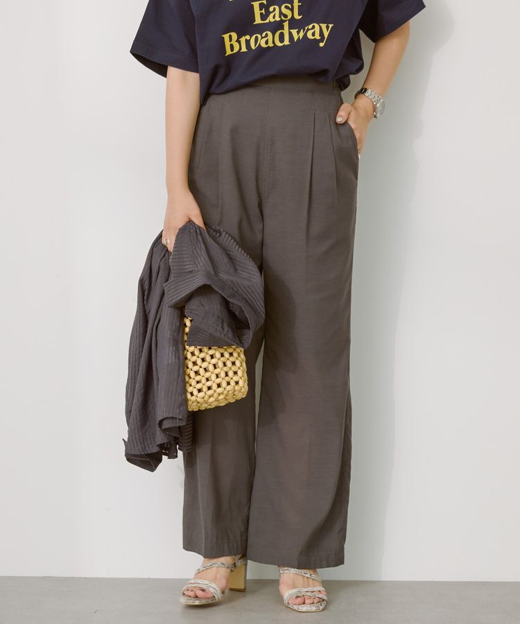 AMERICAN HOLIC「センタープレスシアースラックスパンツ」|その他|Charcoal Gray