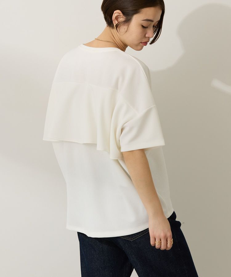 AMERICAN HOLIC「バックフリル半袖プルオーバー」|Tシャツ・カットソー|Off White