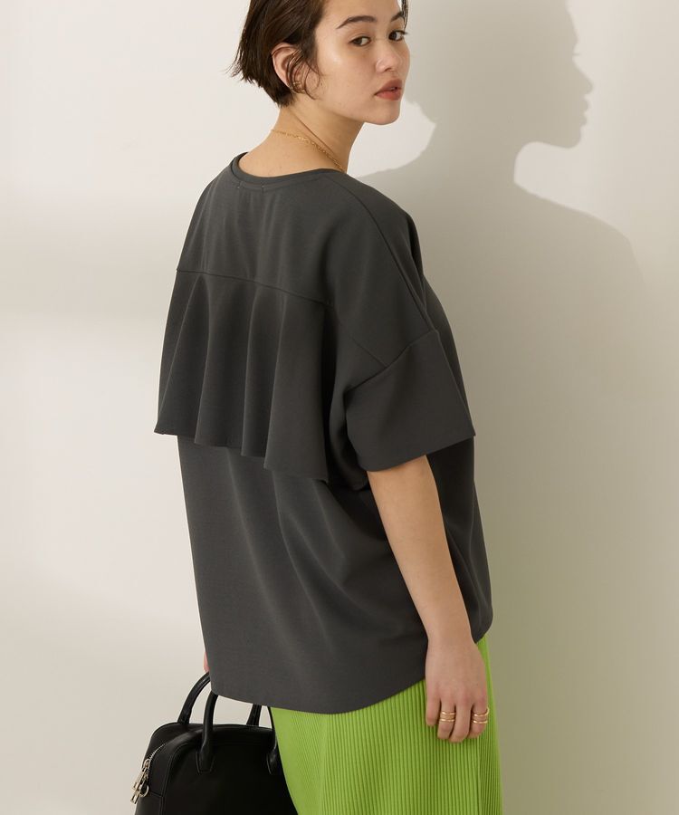 AMERICAN HOLIC「バックフリル半袖プルオーバー」|Tシャツ・カットソー|Charcoal Gray