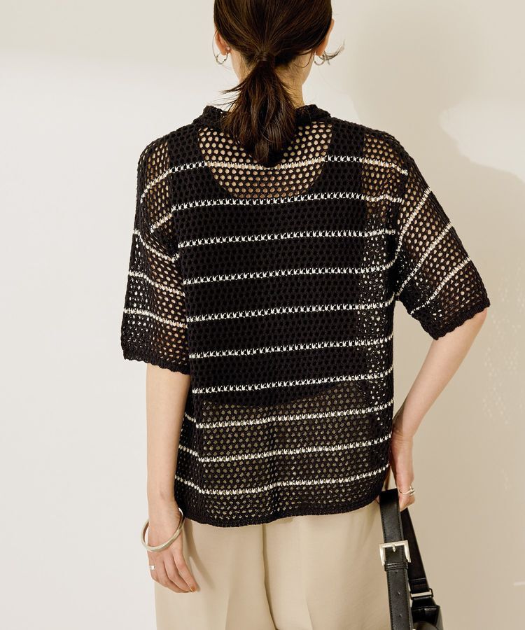 AMERICAN HOLIC「透かし編み襟付きニットカーディガン」|カーディガン|